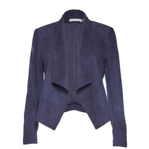 Alice + Olivia HARVEY SUEDE JACKET XS